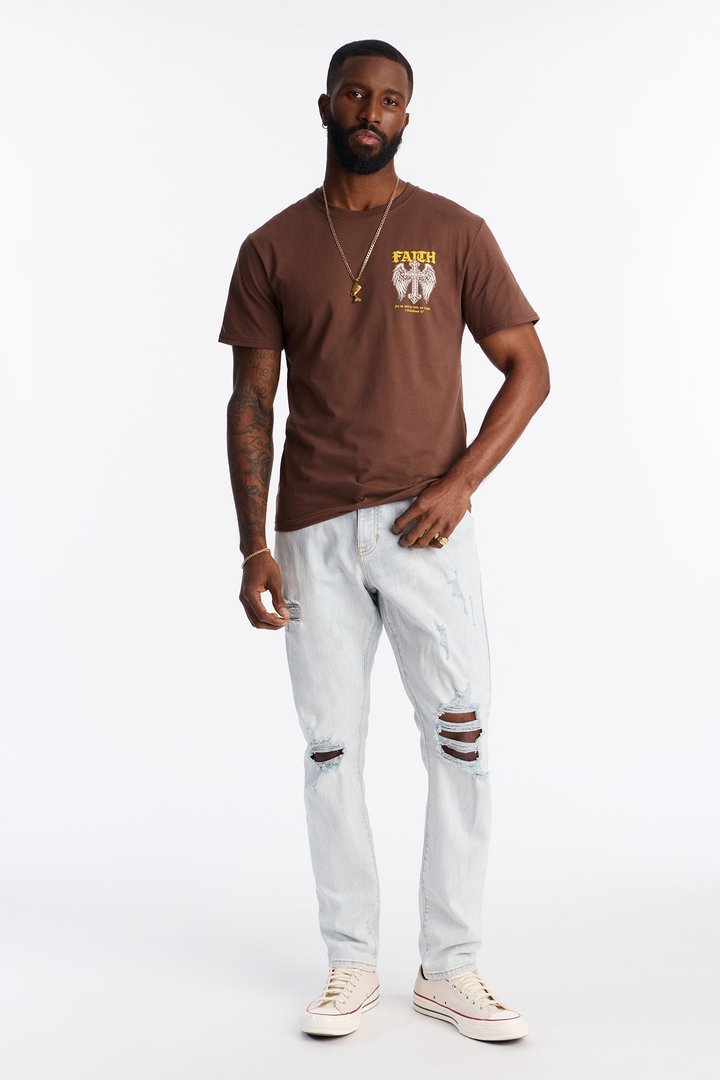 Daily Faith Short Sleeve Tee - Brown