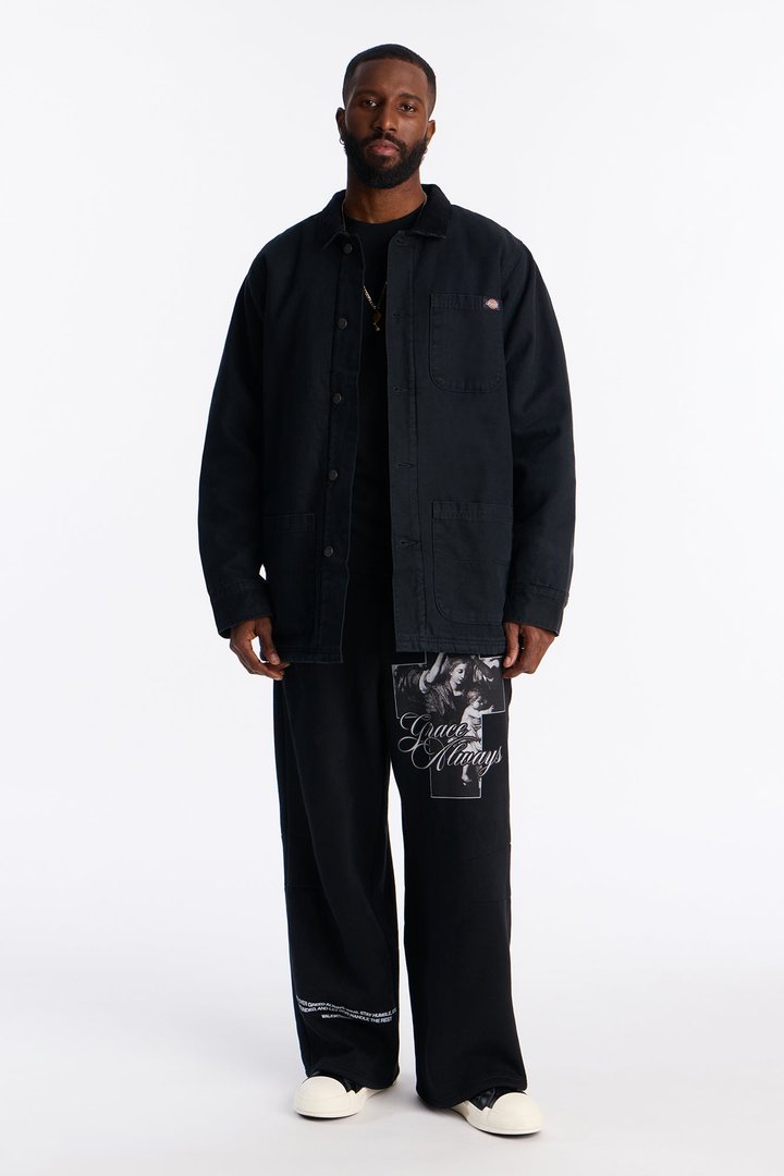 Grace Always Wide Leg Sweatpants - Black