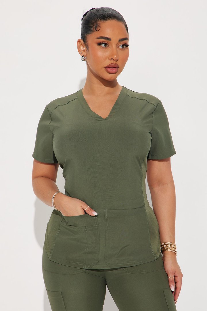 Full Shift 4 Way Stretch Uniform Scrub Set - Olive
