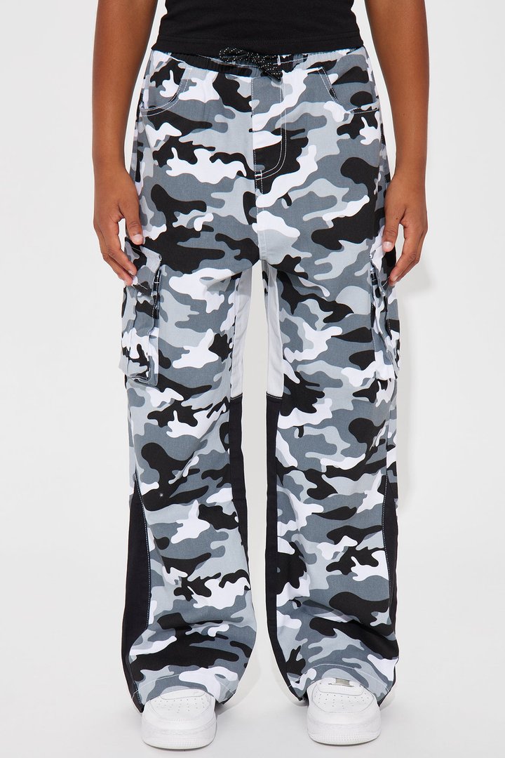 Mini Rod Camo Print Cargo Twill Pant - Camouflage