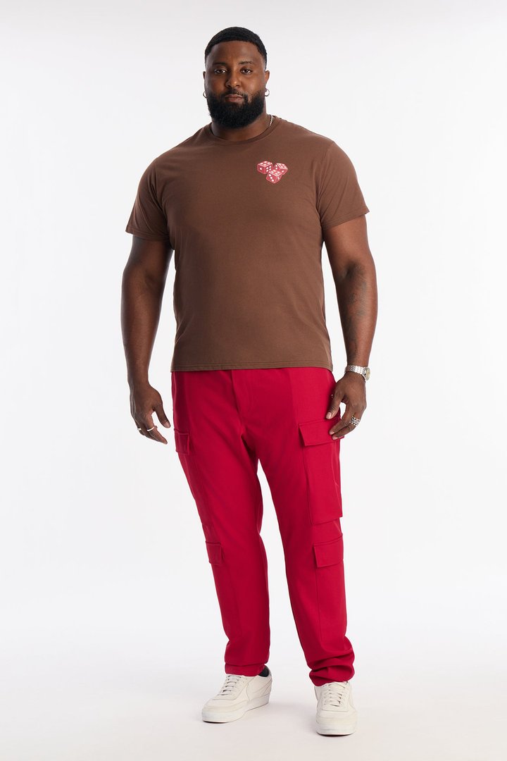 Skinny Stacked Sentinel Multi Pocket Pant - Red