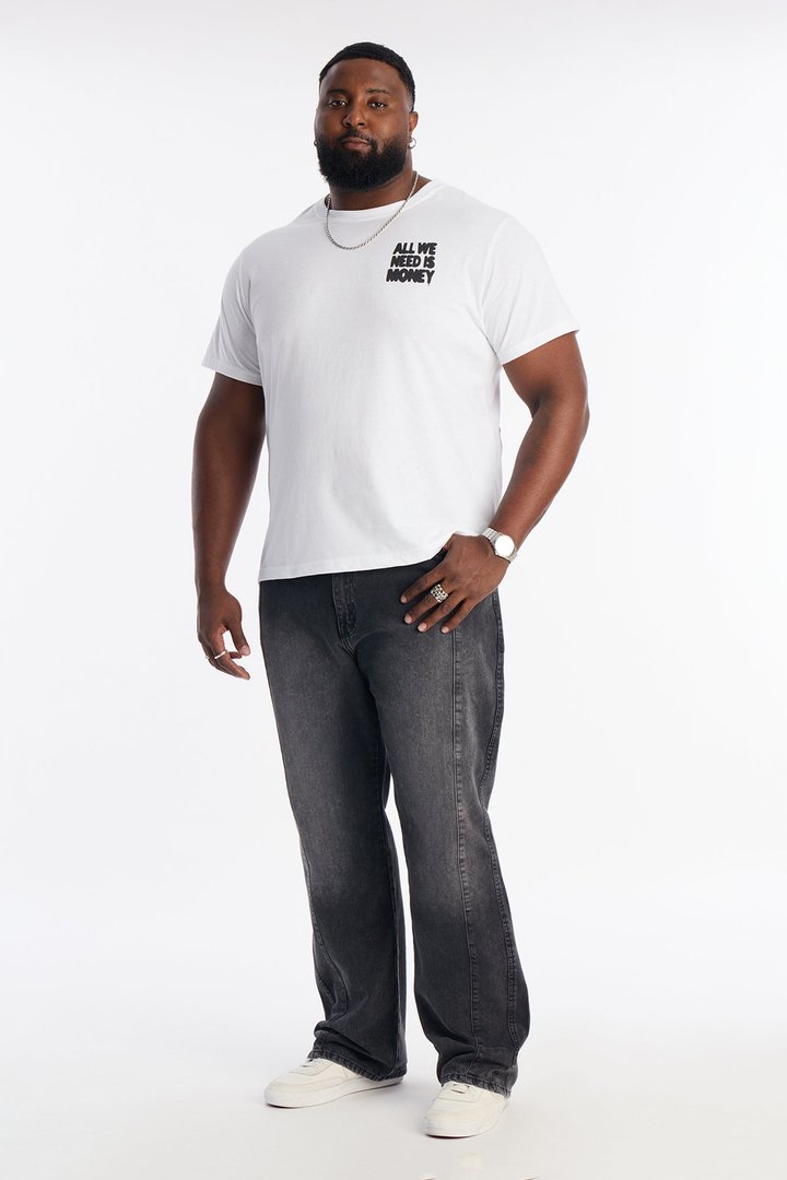 Stacked Slim Flare Paneled Down Jean - Black Wash