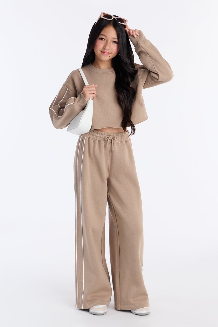 Mini Almost The Weekend Pant Set - Taupe