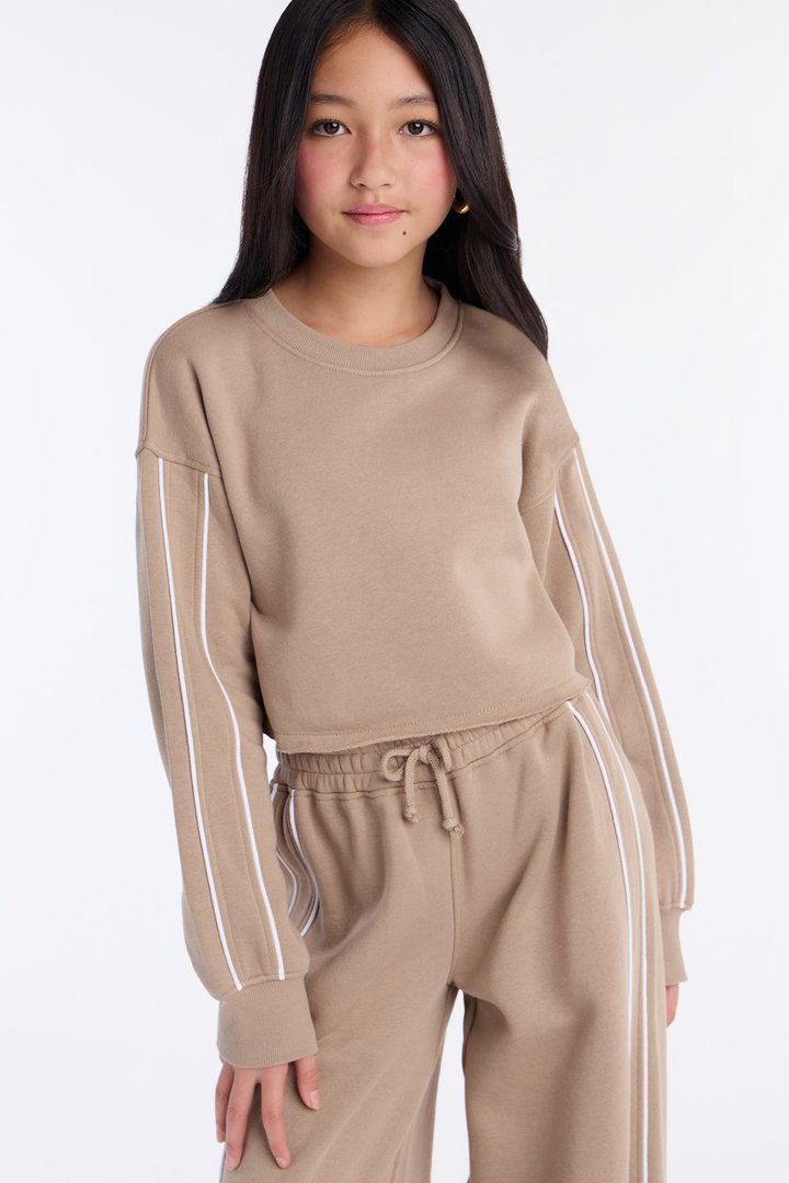 Mini Almost The Weekend Pant Set - Taupe