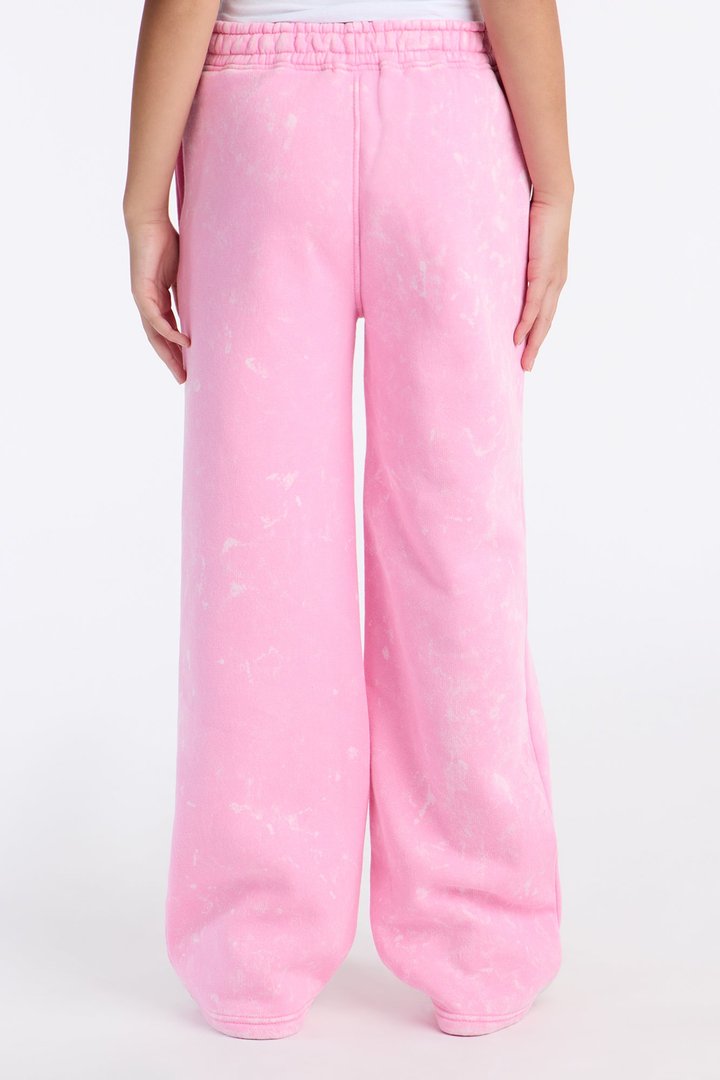 Mini Double The Intentions Washed Fleece Pant - Pink