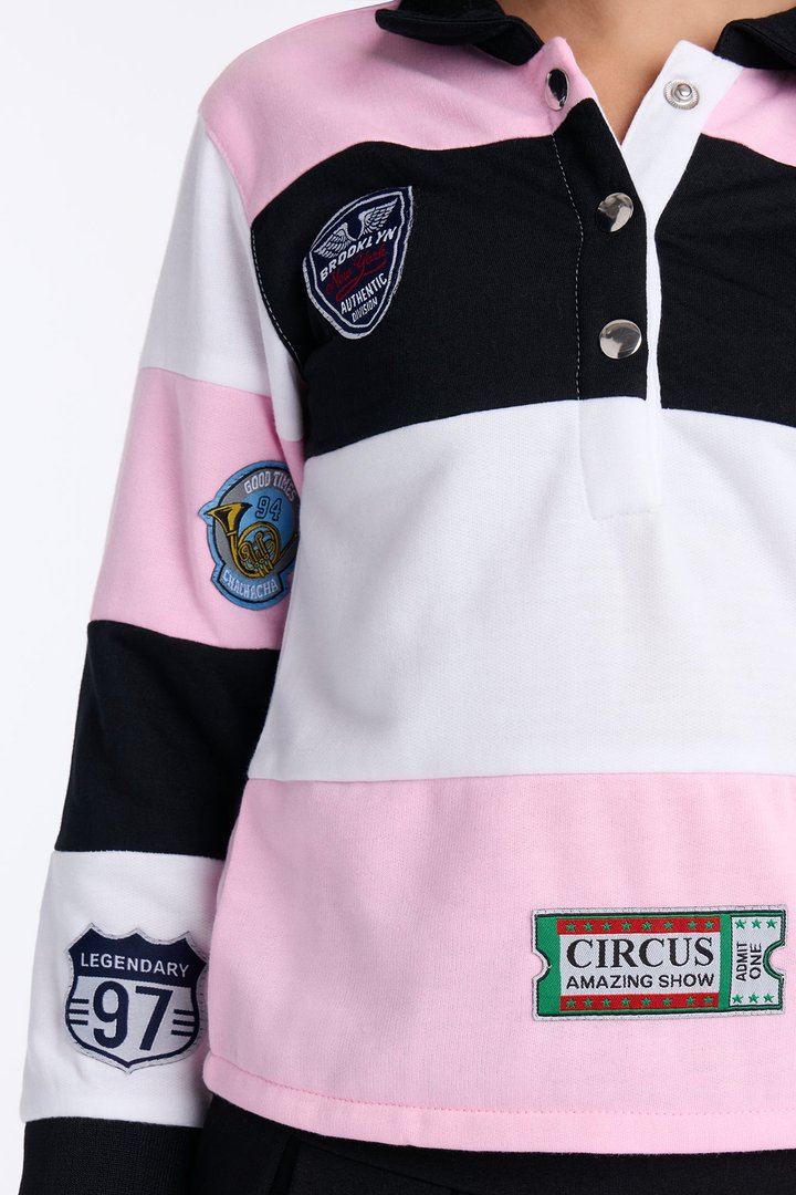 Mini Stay Flawless Long Sleeve Shirt - Pink/combo