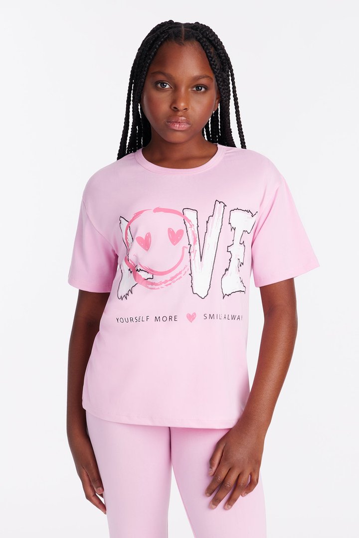 Mini Remember To Love Yourself Legging Set - Pink