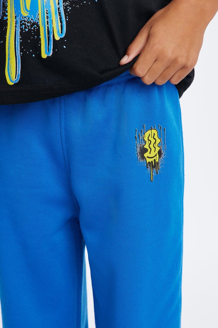 Mini Smile Straight Leg Pant Set - Black/combo