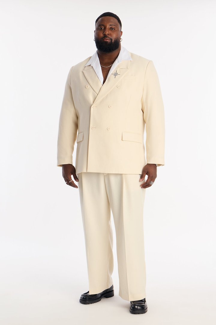 Relaxed Double Breasted Bright Etoile Blazer - Off White