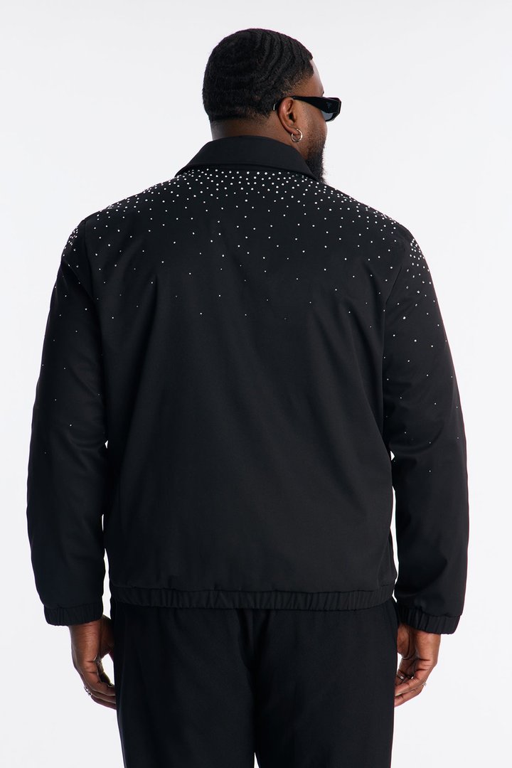 Party Ready Rhinestone Jacket - Black