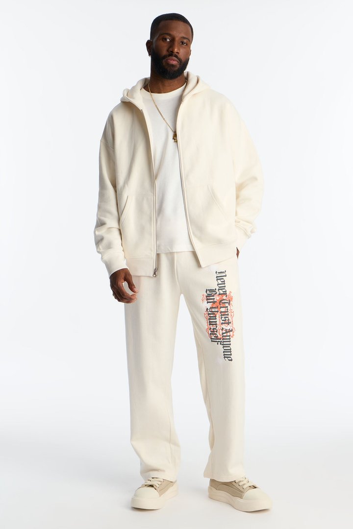 Only Trust Myself Sweatpants - Cream