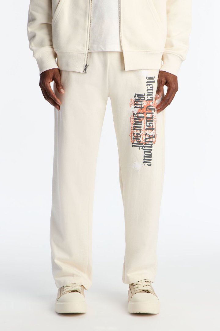 Only Trust Myself Sweatpants - Cream