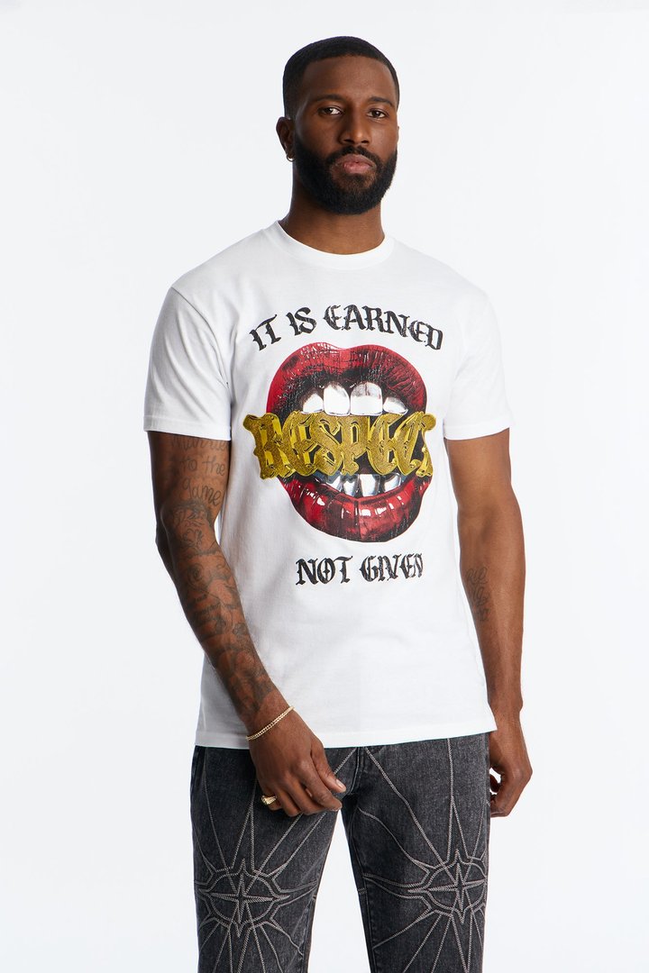 Respect Is Earned Short Sleeve Tee - White