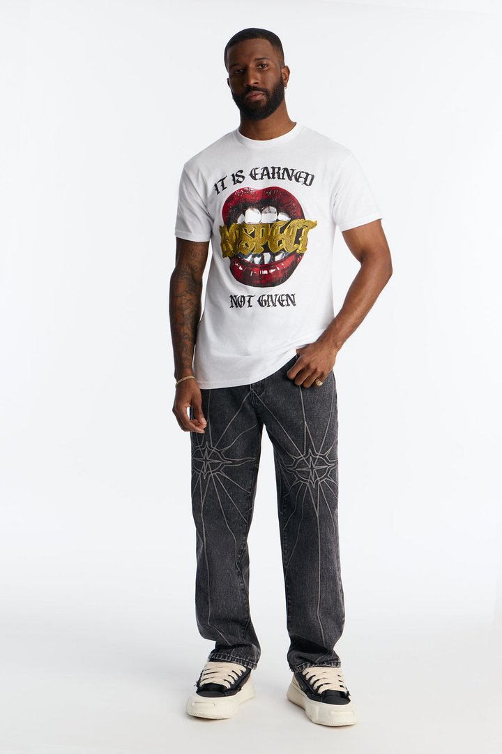 Straight Galaxy Star Jean - Black