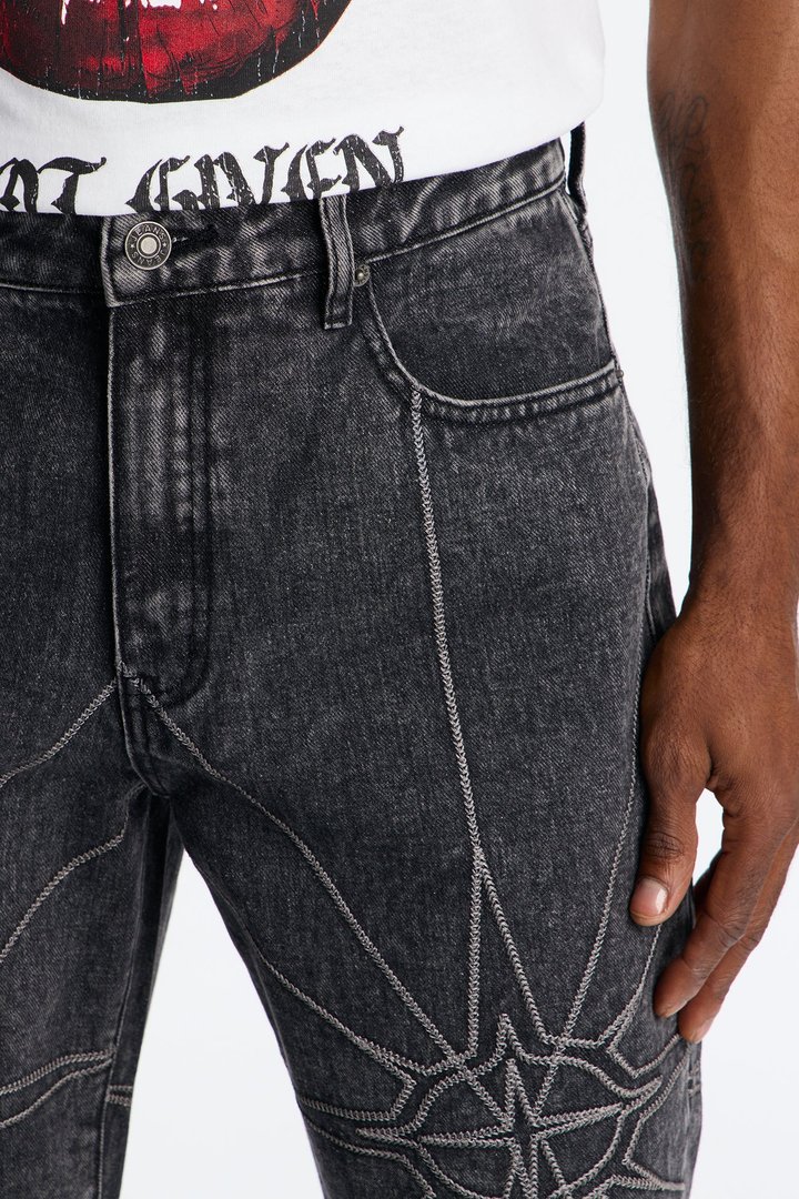 Straight Galaxy Star Jean - Black
