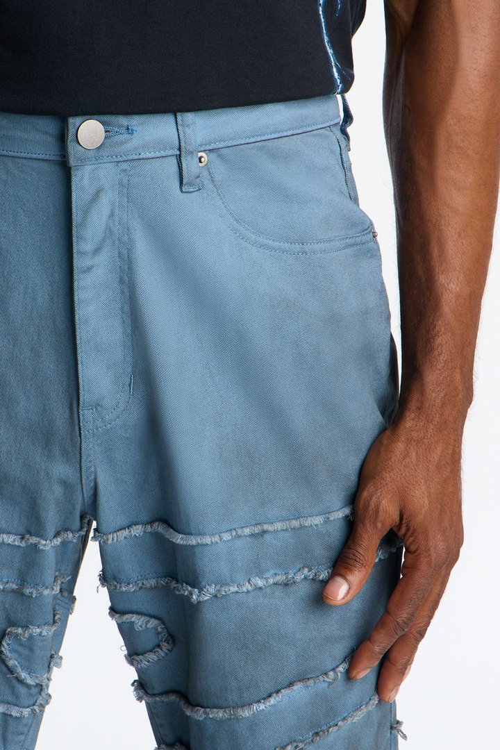 Stacked Slim Flared Tectonic Pant - Blue