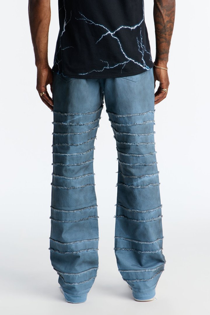 Stacked Slim Flared Tectonic Pant - Blue