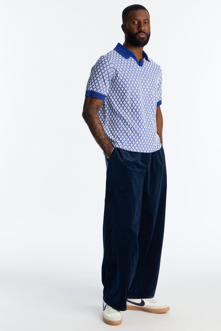 Mod Echo Johnny Collar Polo - Navy/combo
