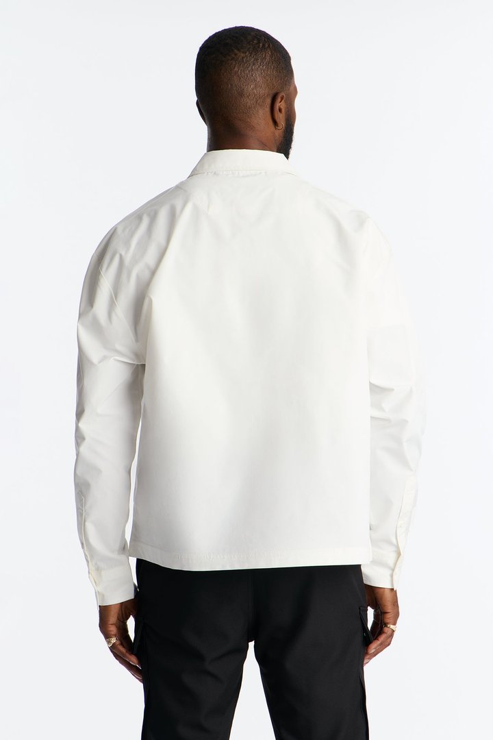 Skyline Views Button Up Shirt - White