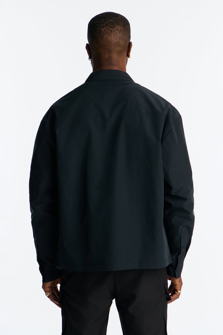 Skyline Views Button Up Shirt - Black