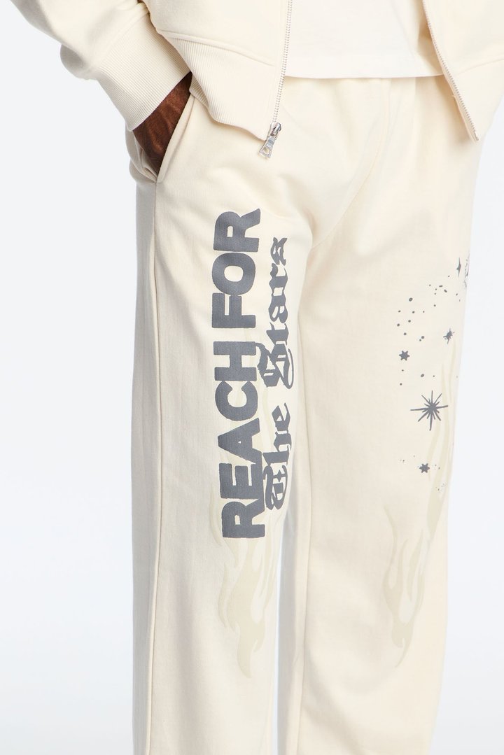 Reach For The Stars Sweatpants - Cream