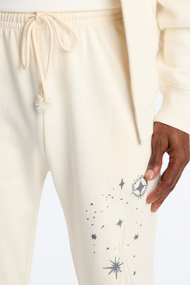 Reach For The Stars Sweatpants - Cream