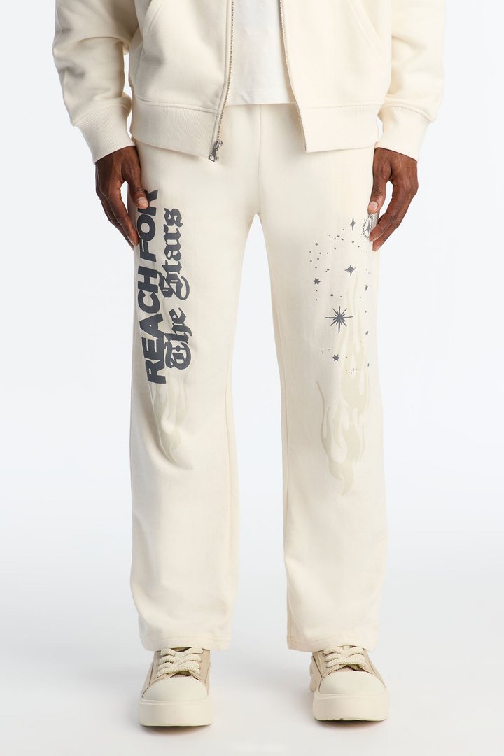 Reach For The Stars Sweatpants - Cream