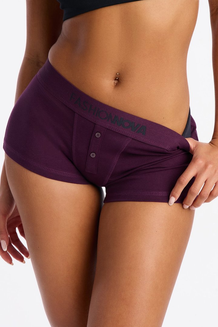 FN Mood Cotton Boyshort - Plum