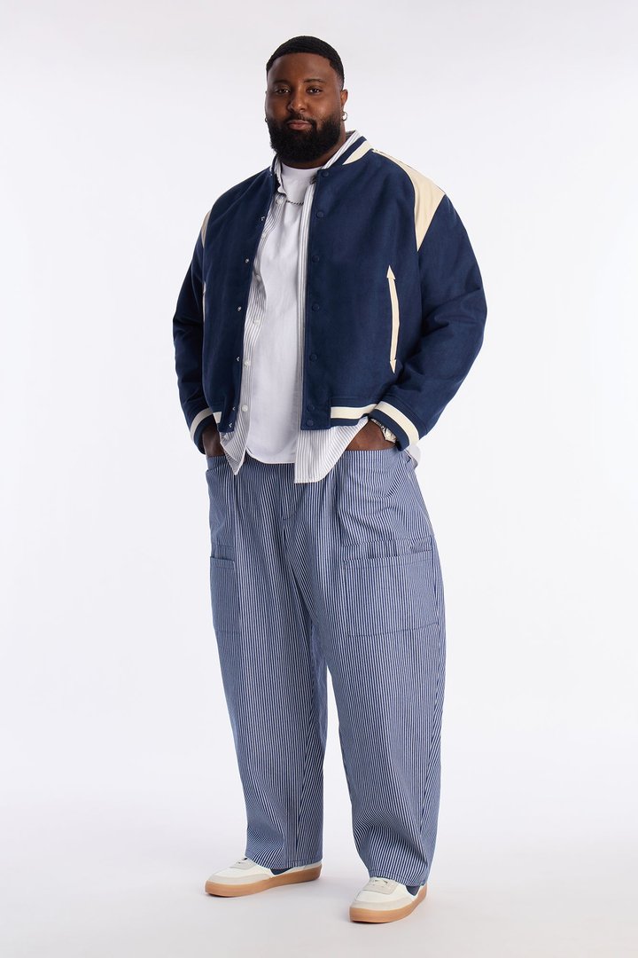 Balloon Fit Tokyo Drift Striped Pant - Blue
