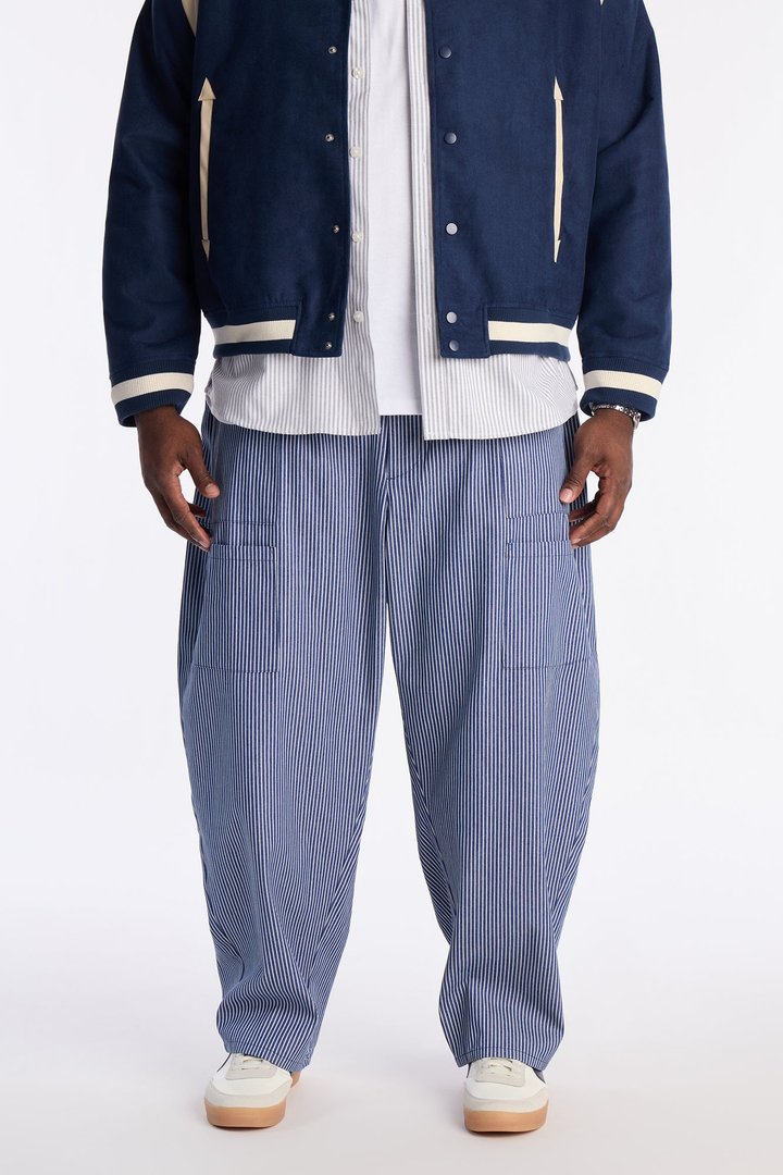 Balloon Fit Tokyo Drift Striped Pant - Blue