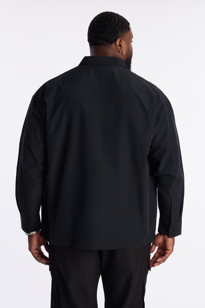 Skyline Views Button Up Shirt - Black