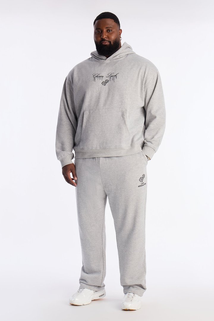 Chase Luck Embroidered Sweatpants - Heather Grey