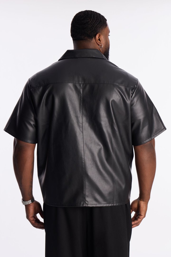 Freedom Soul Short Sleeve Cuban Shirt - Black