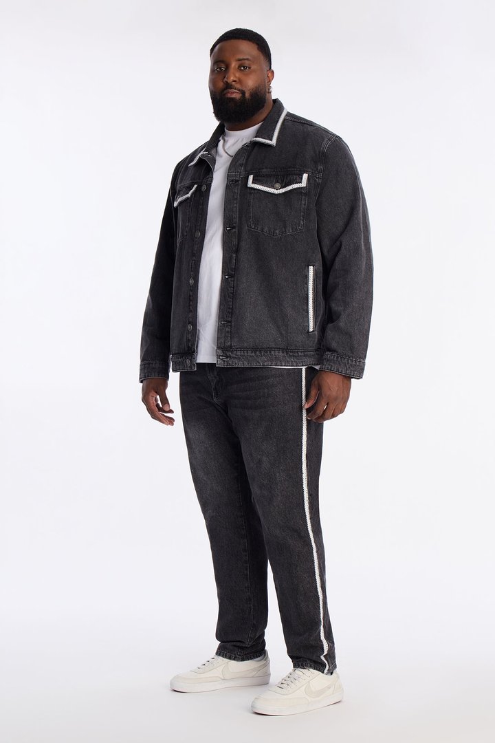 Slim Crochet Jean - Black Wash