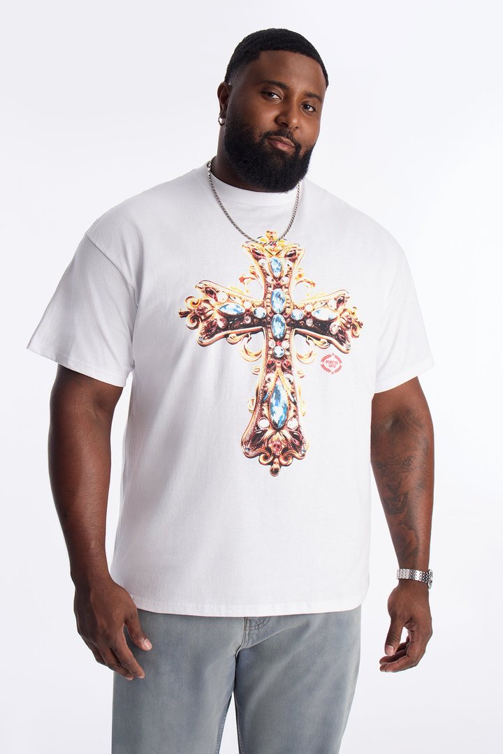 Holy Royal Cross Short Sleeve Tee - White