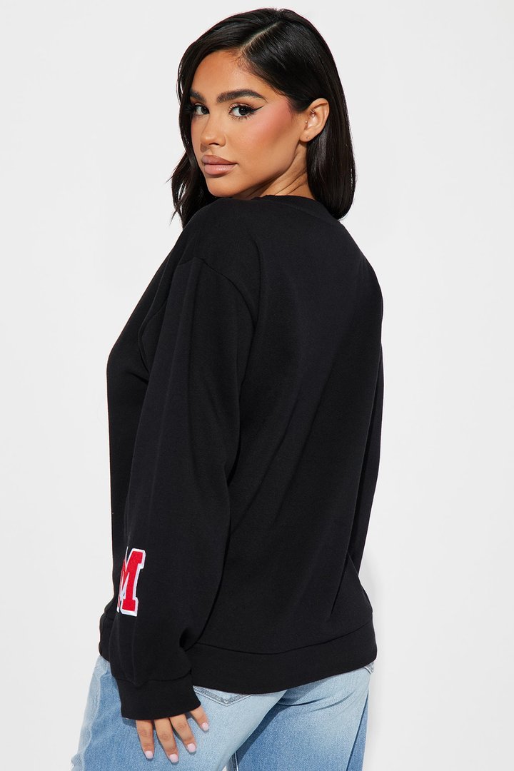 Mickey Mouse Vintage Crew Neck Sweatshirt - Black