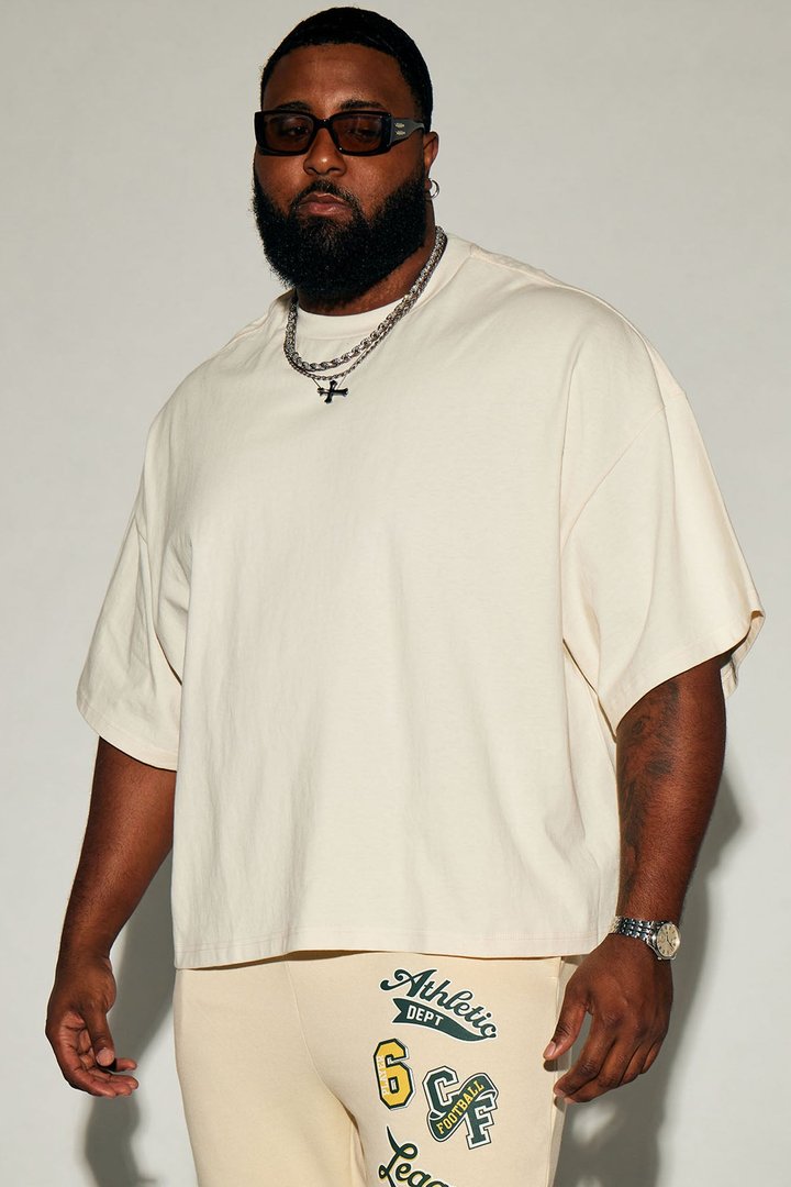 Boxy Heavyweight Tee 240GSM - Cream