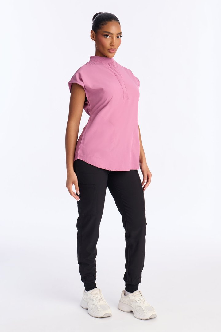 Shift Happens Scrub Top - Mauve