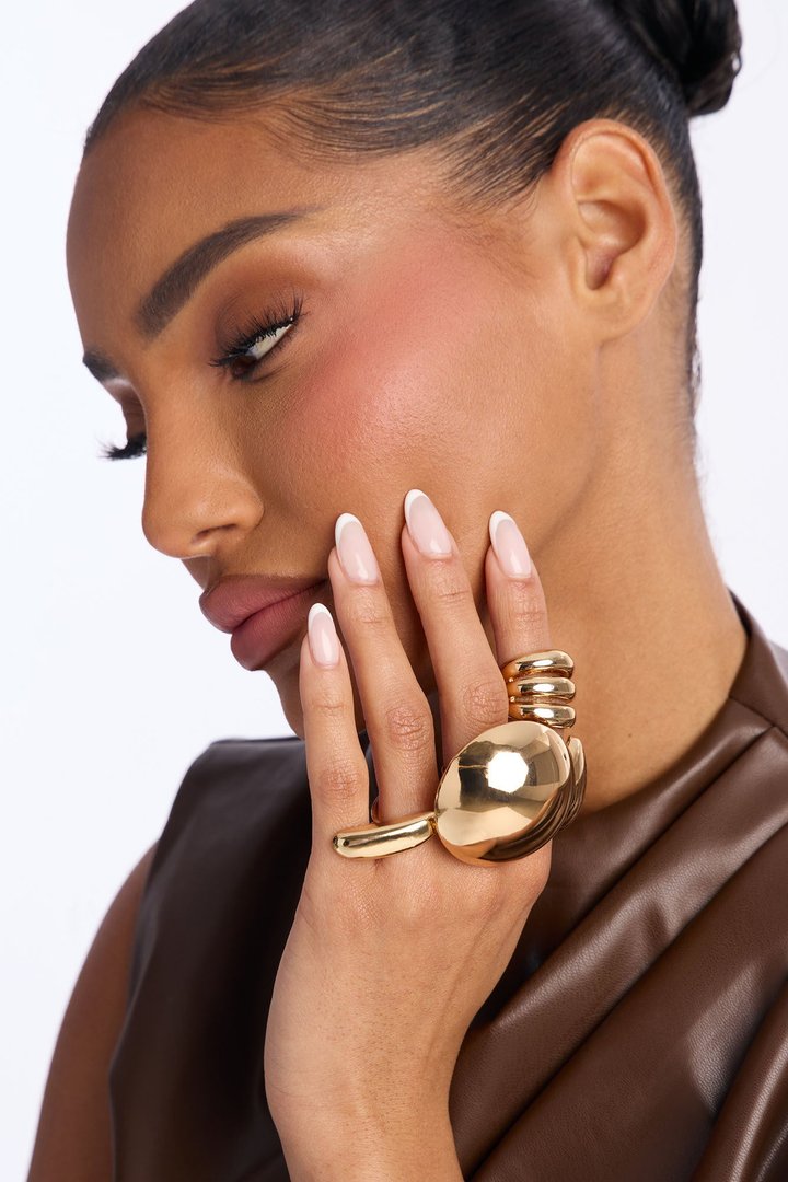Aisla 4 Piece Ring Set - Gold