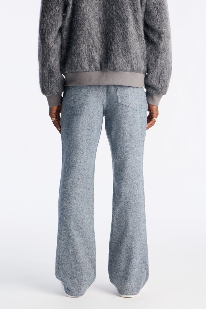 Stacked Slim Flare Alleged Denim Jean - Medium Blue Wash
