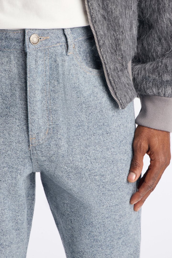 Stacked Slim Flare Alleged Denim Jean - Medium Blue Wash