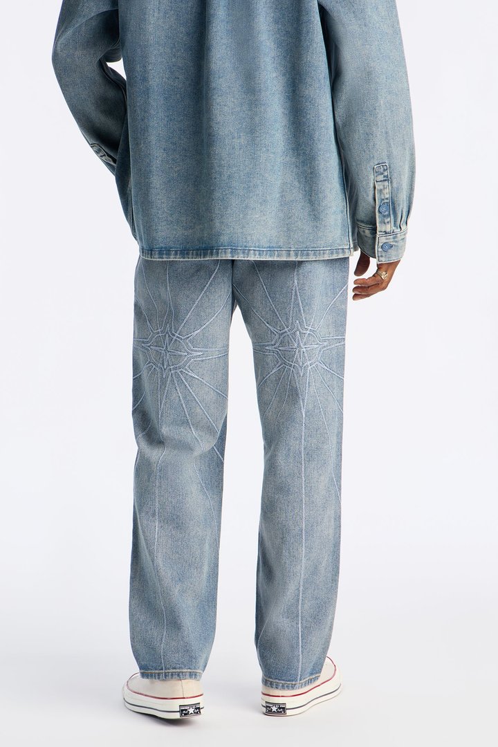 Straight Galaxy Star Jean - Medium Blue Wash