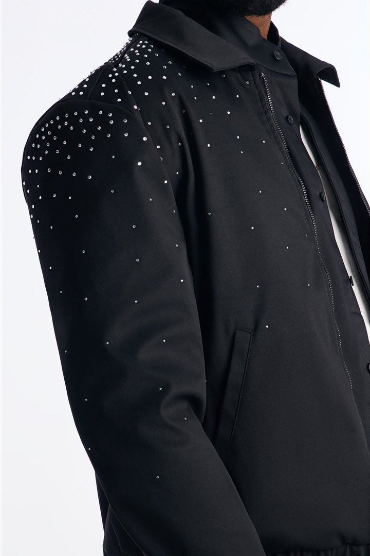 Party Ready Rhinestone Jacket - Black