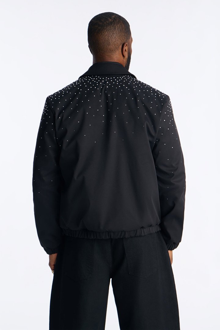 Party Ready Rhinestone Jacket - Black