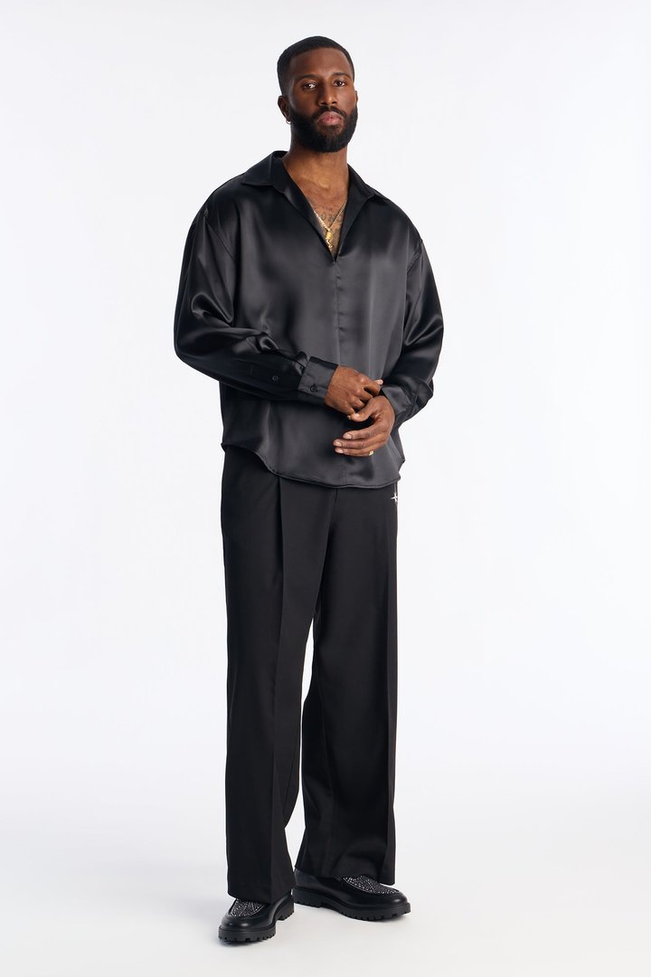 Relaxed Luxe Lumina Easy Flow Shirt - Black
