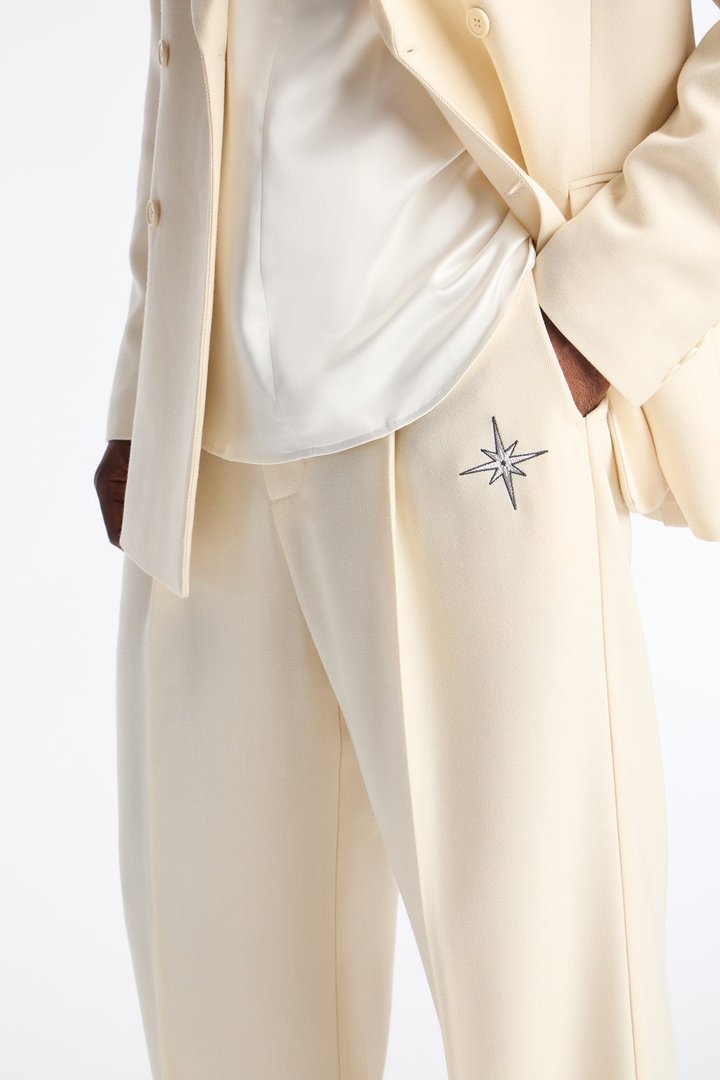 Straight Bright Etoile Trouser - Off White