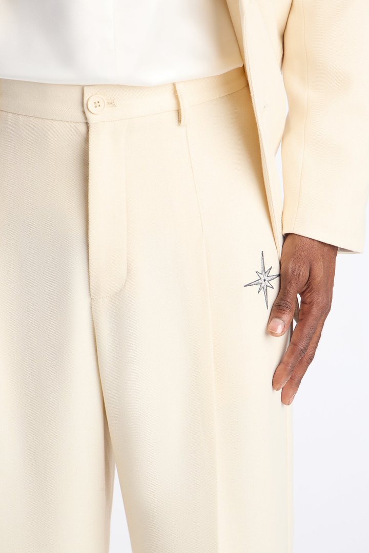 Straight Bright Etoile Trouser - Off White