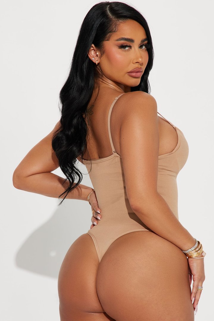 Get Snatched Compression Shapewear Bodysuit - Nude