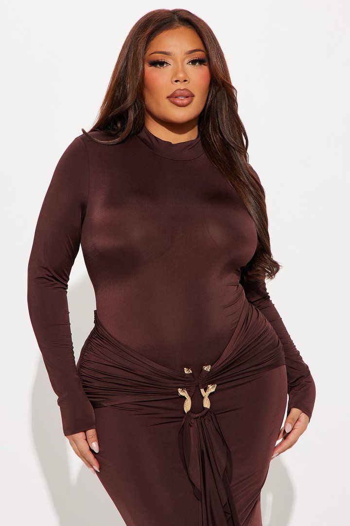 In The Moment Maxi Dress - Chocolate