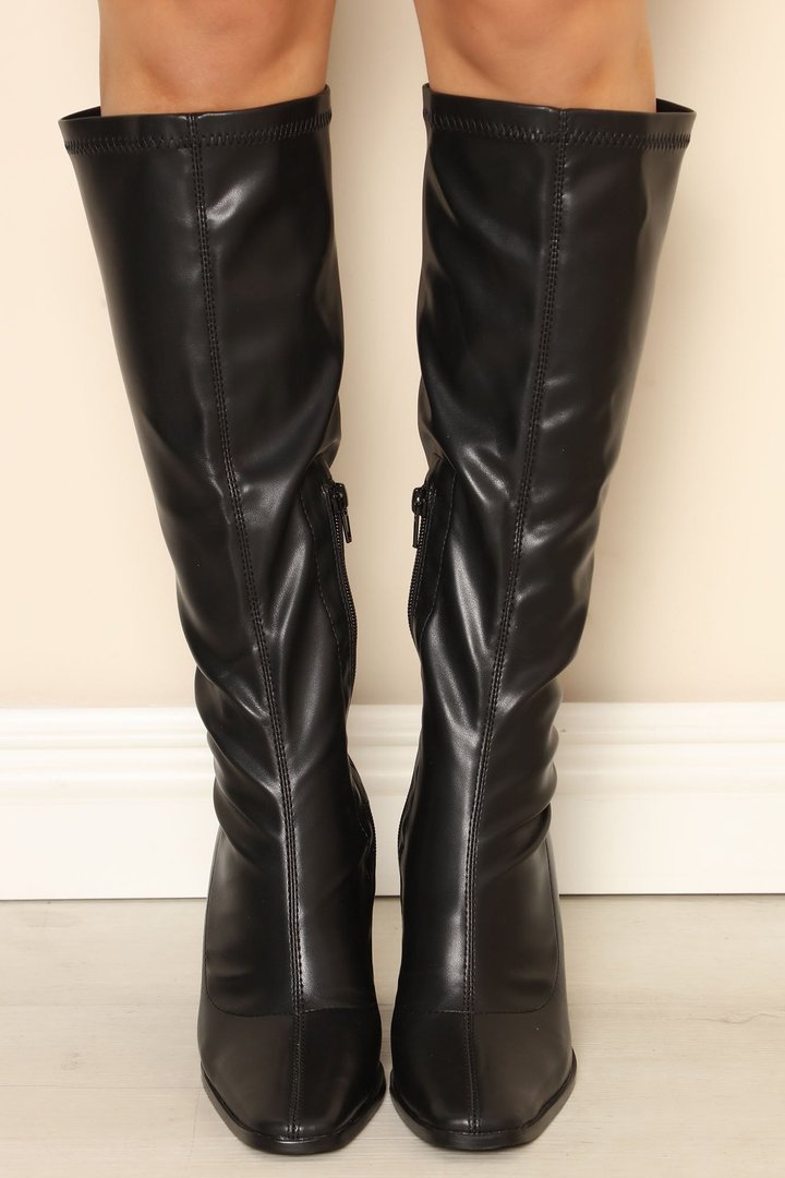 Keep Your Cool Knee High Boots - Black